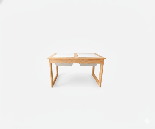 Mesa sensorial de madera fina