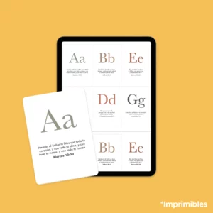 Flashcards imprimibles con versículos de la biblia