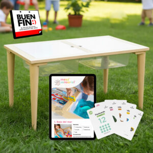 Bundle Buen Fin: Mesa sensorial + E-book de Actividades + Flashcards