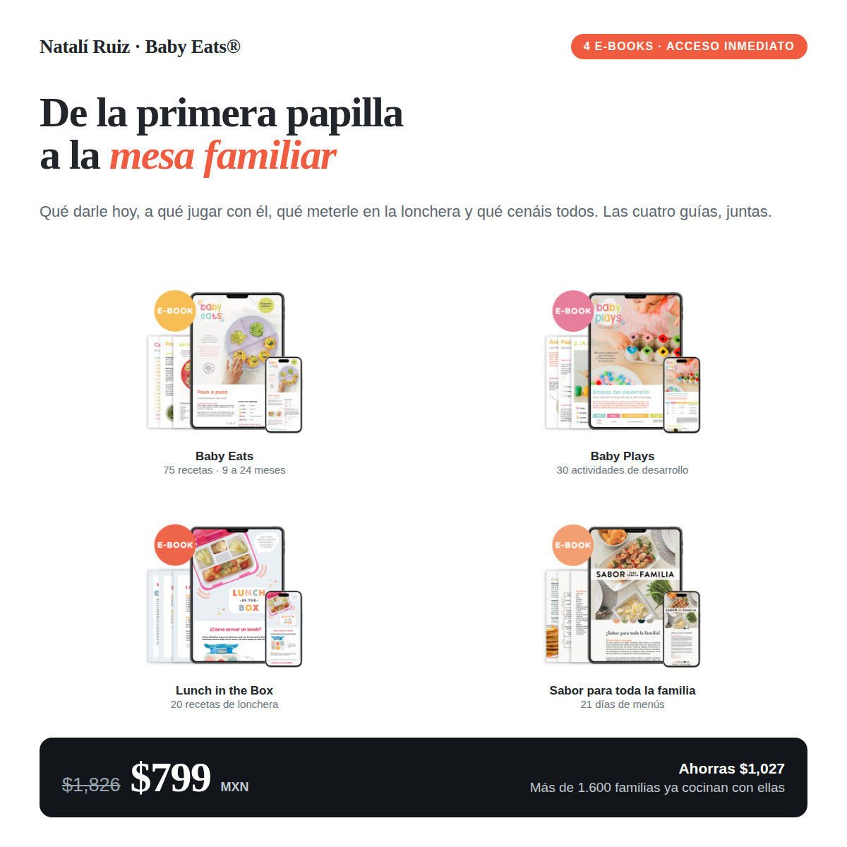 Pack Baby Eats · 4 guías digitales 1 Pack Baby Eats · 4 guías digitales